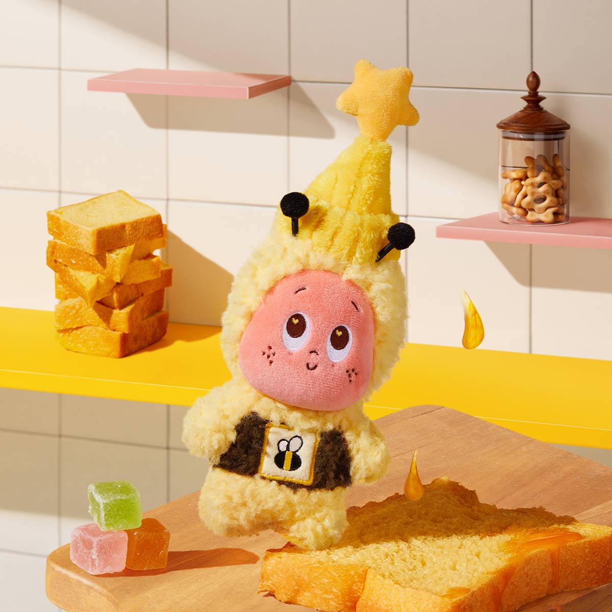MOON GELATO Series-Honey Plush Pendant - POP MART (United States)