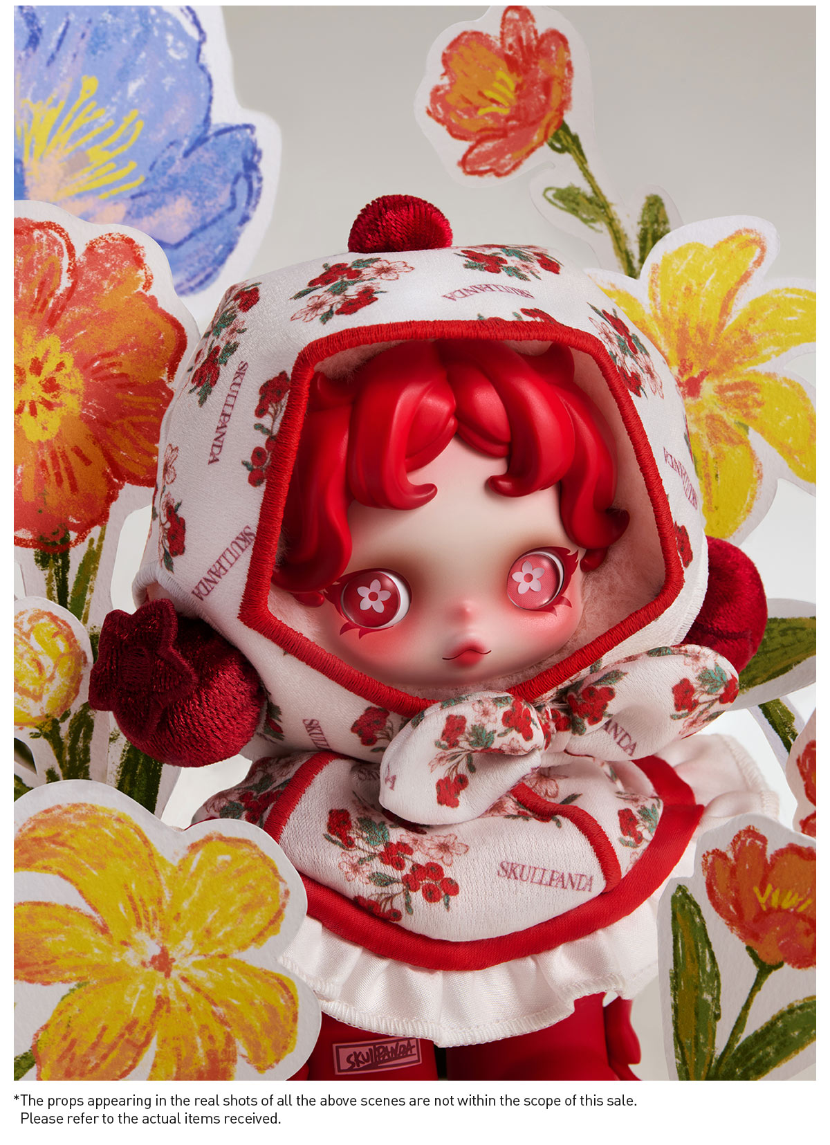 SKULLPANDA Amid Flowers Plush Doll Pendant - POP MART (United States)