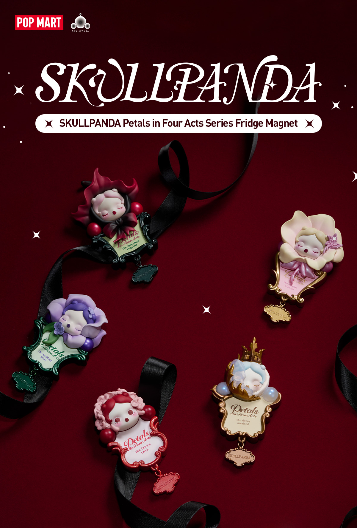 POP NOW:SKULLPANDA Petals in Four Acts Series Fridge Magnet - POP