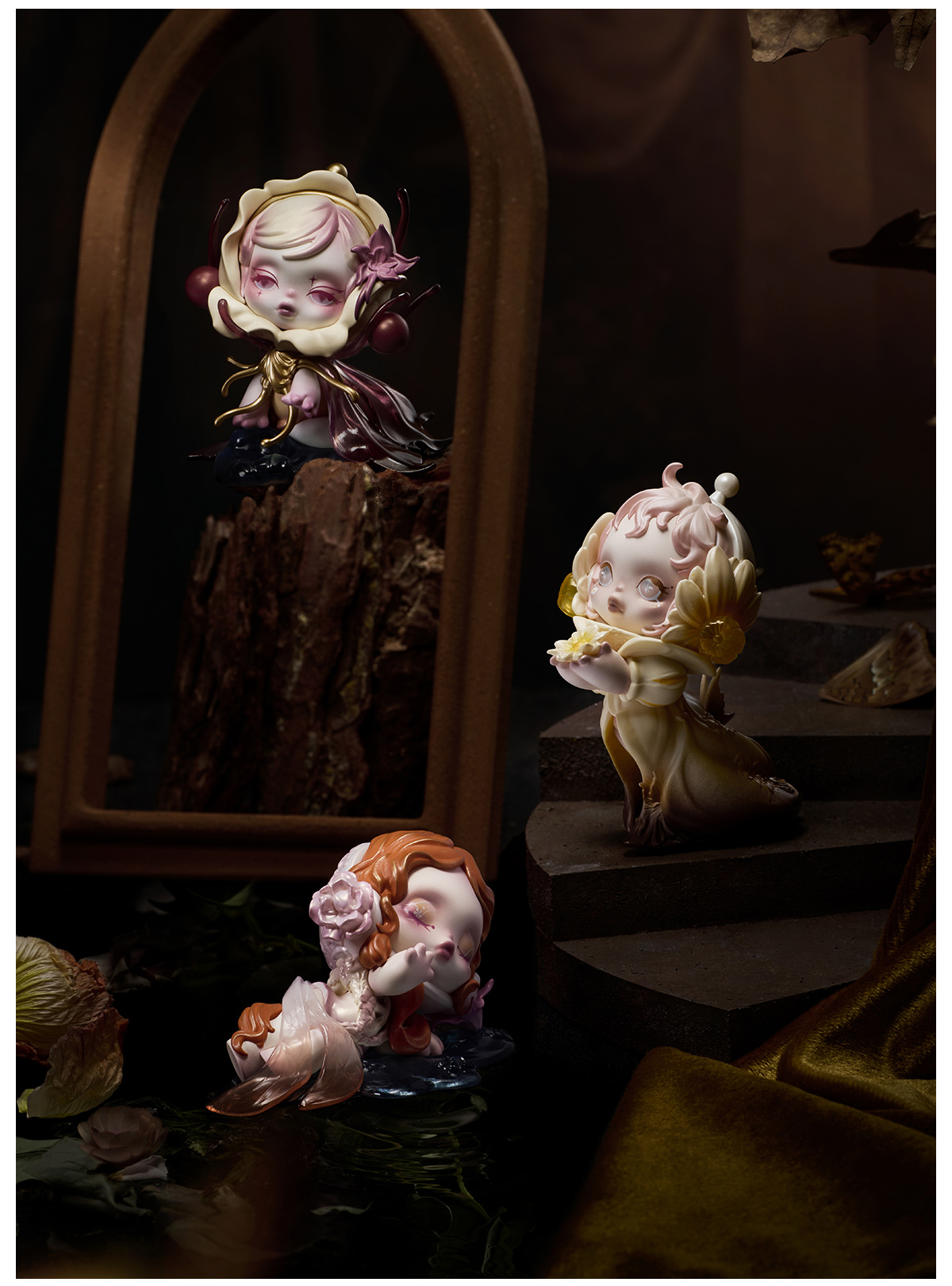 POP NOW:SKULLPANDA Petals in Four Acts Series Figures - POP MART