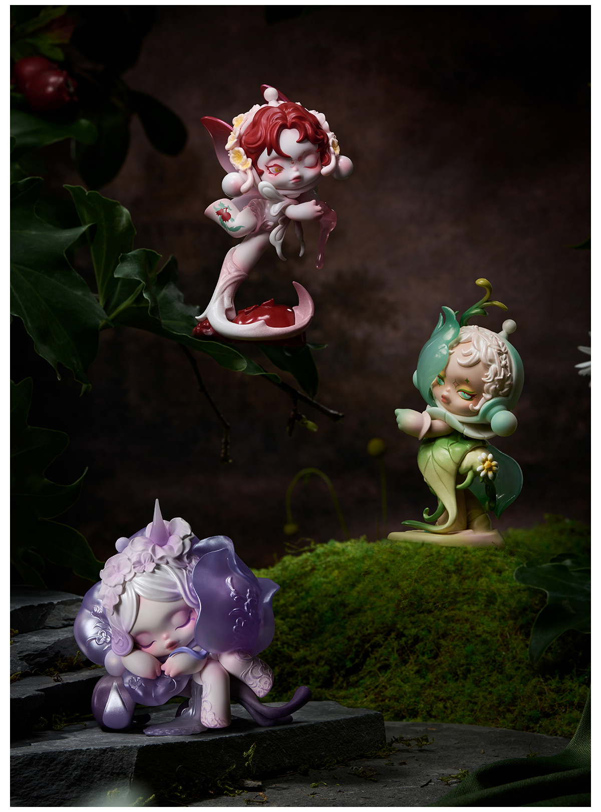 POP NOW:SKULLPANDA Petals in Four Acts Series Figures - POP MART