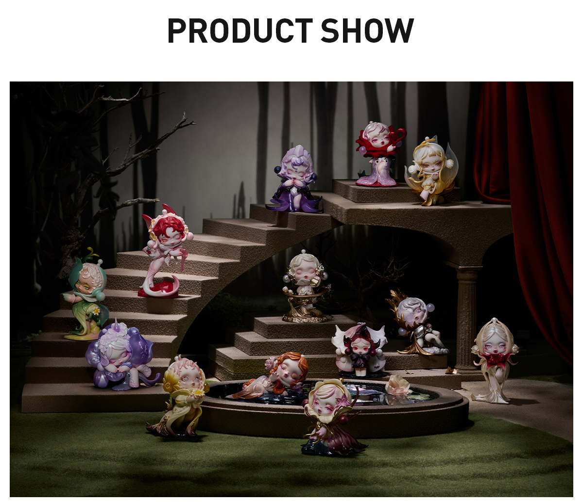 POP NOW:SKULLPANDA Petals in Four Acts Series Figures - POP MART