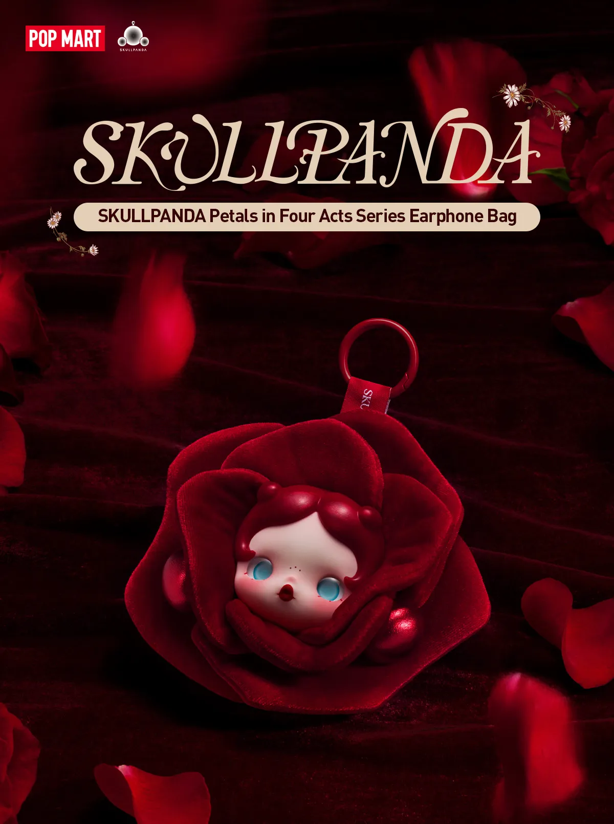SKULLPANDA Petals in Four Acts Series Earphone Bag - POP MART 