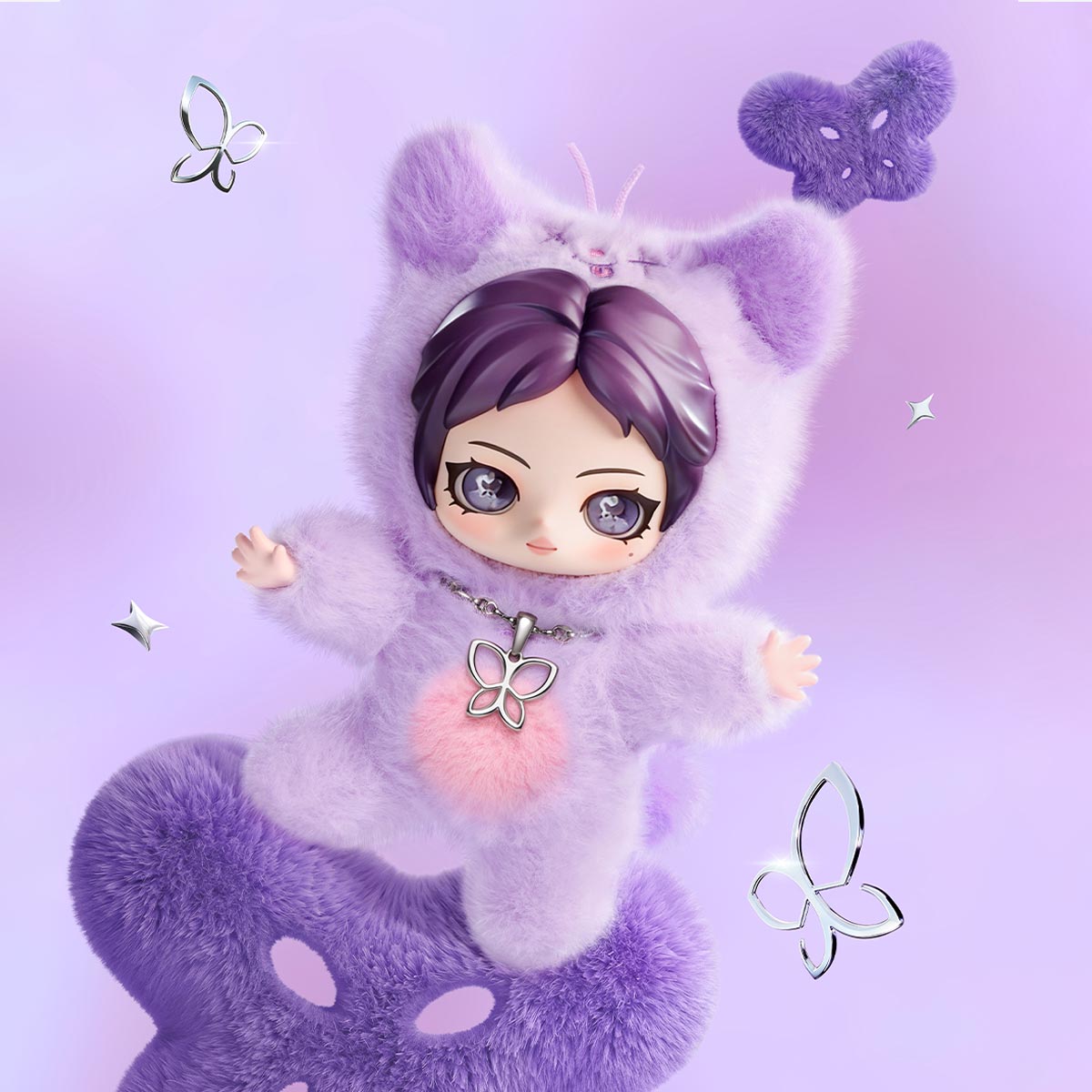 aespa Fluffy Club Series Vinyl Plush Doll Pendant - POP MART