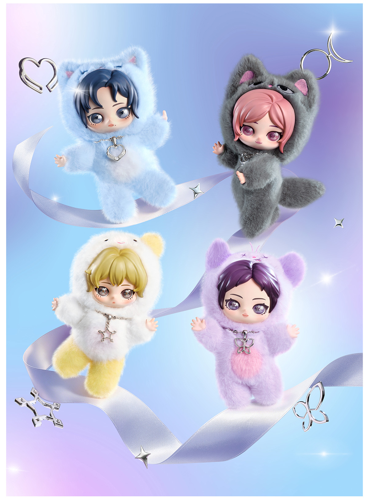 aespa popmart Fluffy Club ニンニン POP NOW:aespa Fluffy Club Series Vinyl Plush Doll Pendant - POP