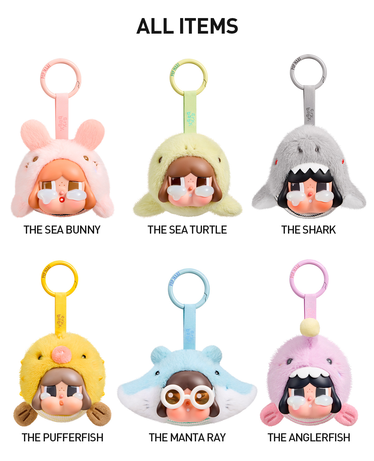 POP NOW:CRYBABY Cry Me An Ocean Series- Vinyl Plush Pendant Blind