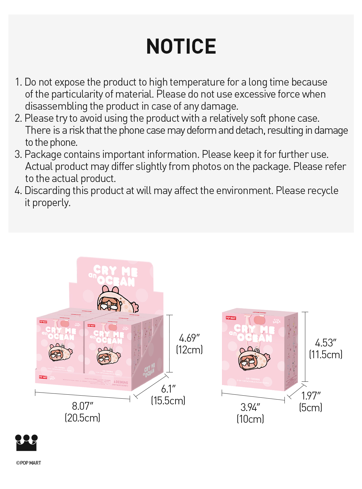 POP NOW:CRYBABY Cry Me an Ocean Series 3-in-1 Detachable Phone