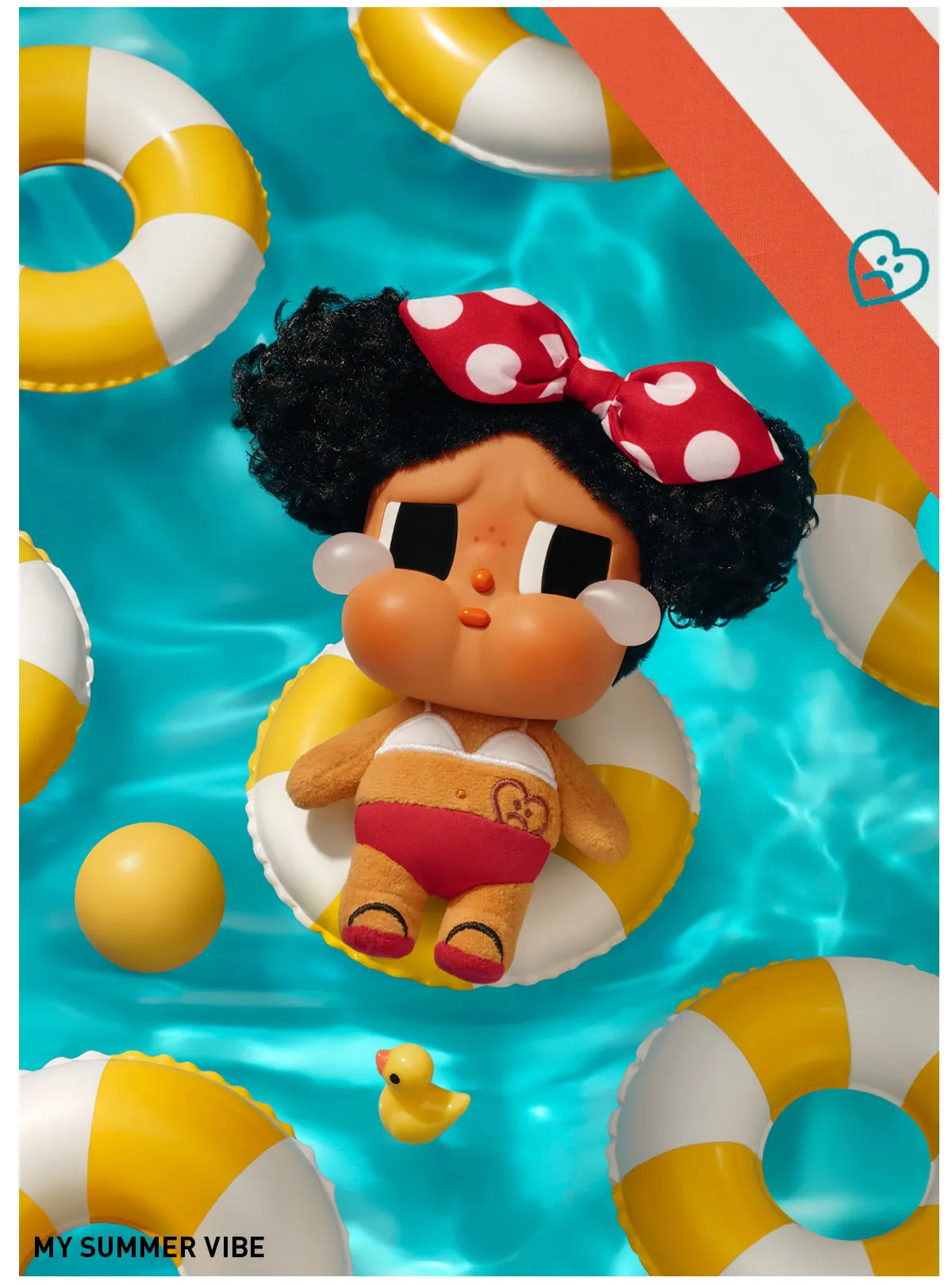 POP NOW:CRYBABY Vacation Mode On Series-Vinyl Plush Pendant Blind