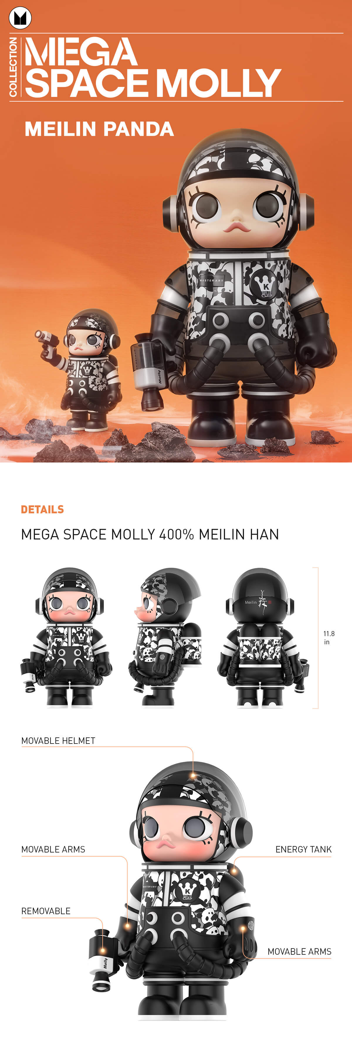 MEGA SPACE MOLLY 400% Meilin Panda - Mega 400% - POP MART (United