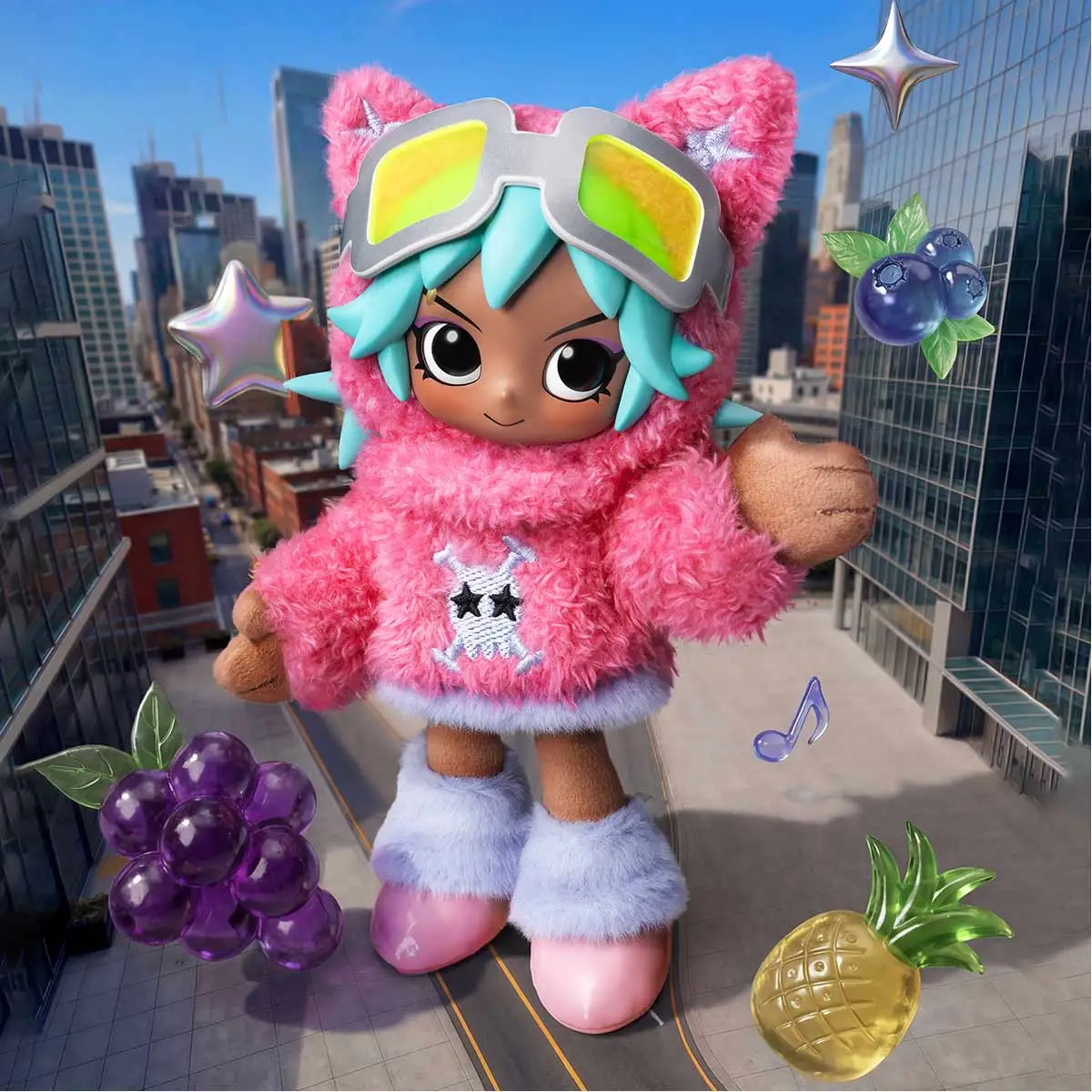 Peach Riot Fruit Punch Series Plush Doll Pendant