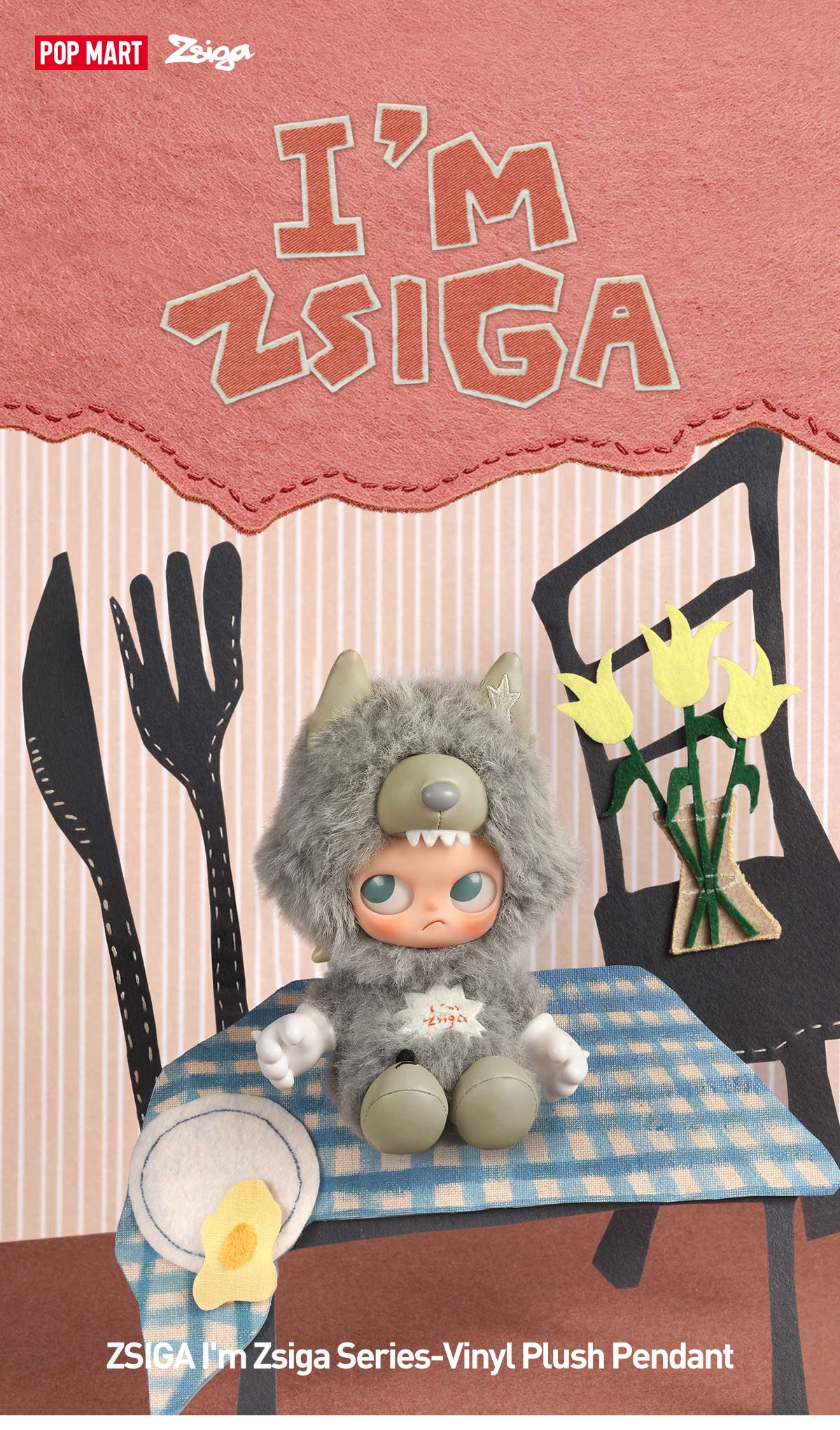 POP NOW:ZSIGA I'm Zsiga Series-Vinyl Plush Pendant - POP MART