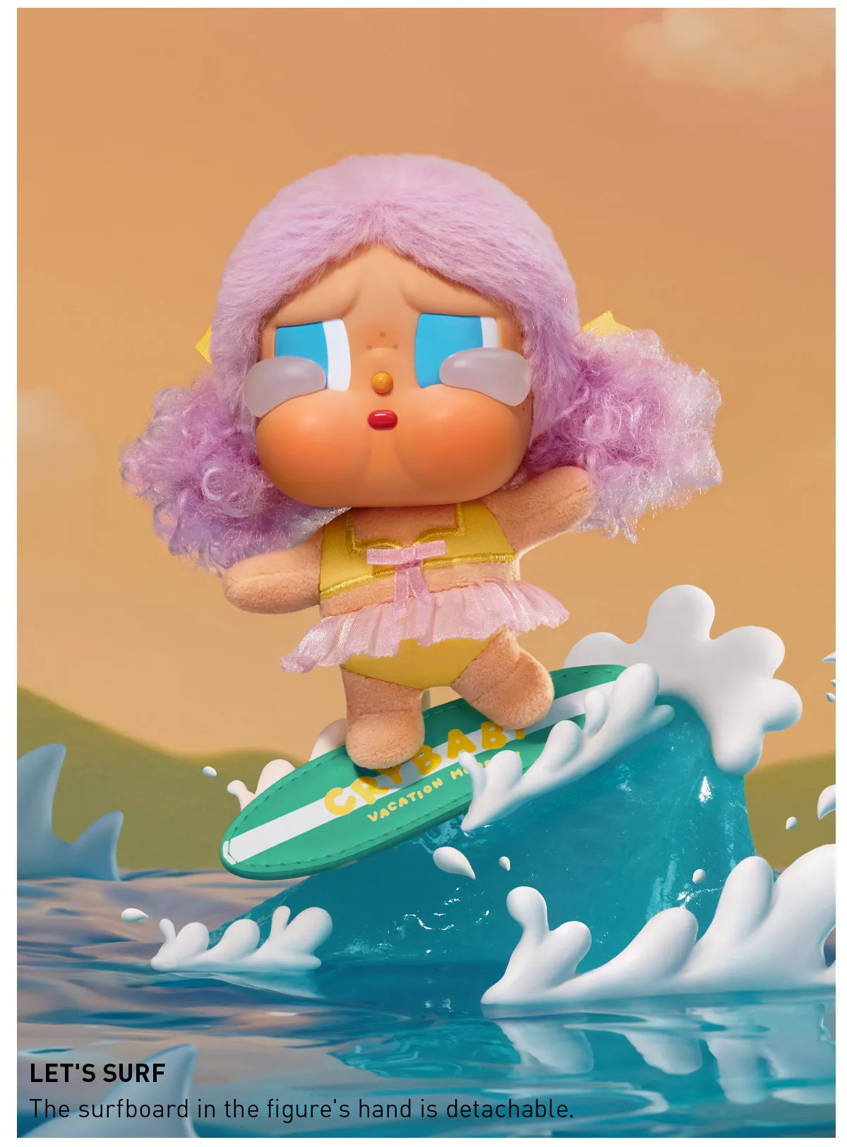クライベイビーVACATION MODE ON シリーズ LETS SURF POP NOW:CRYBABY Vacation Mode On Series-Vinyl Plush Pendant Blind