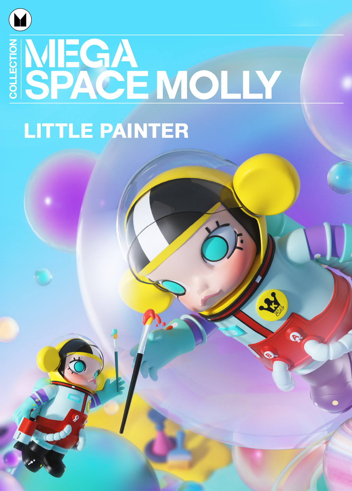 MEGA COLLECTION 1000% SPACE MOLLY Little Painter - POP MART ...