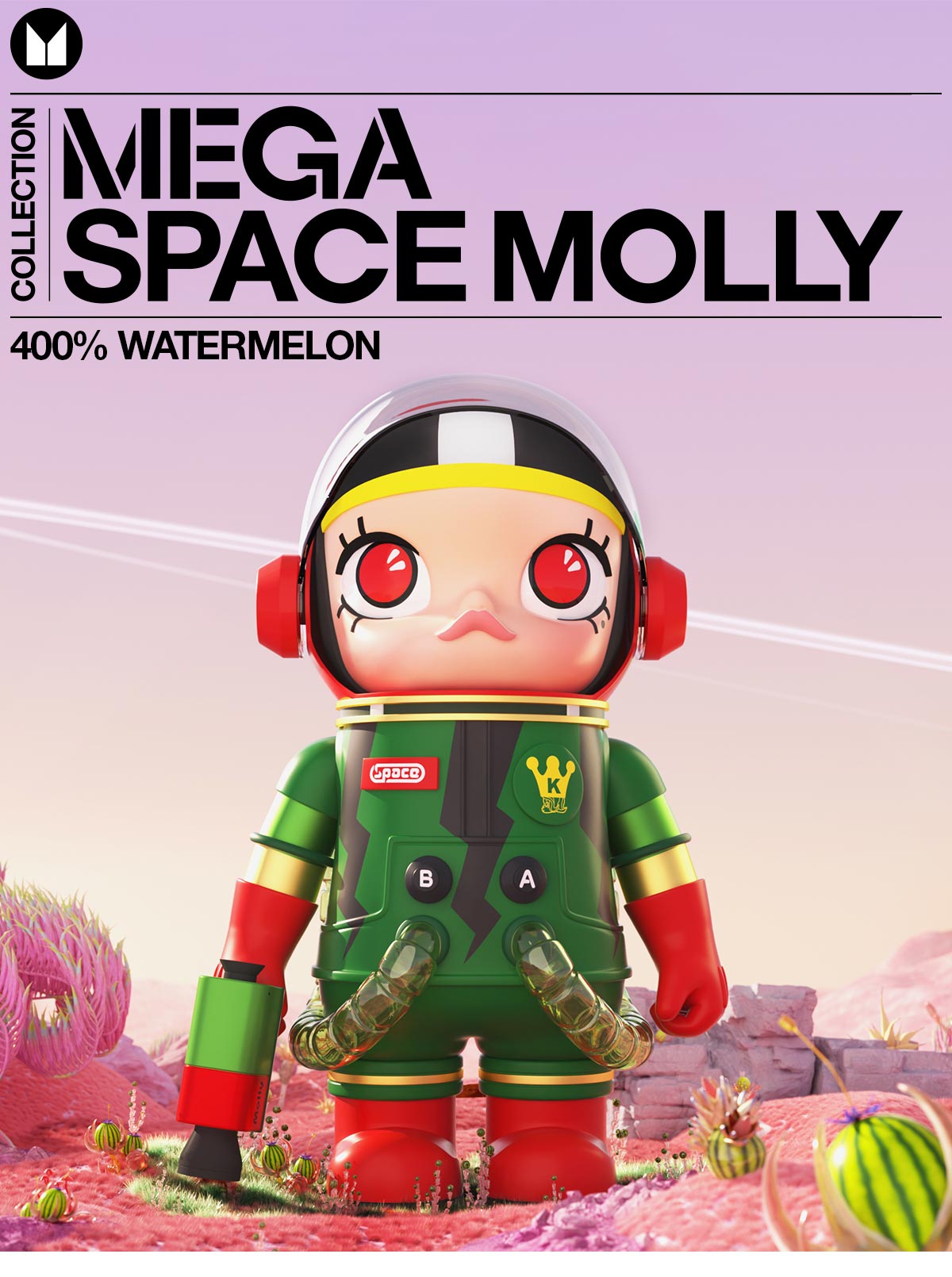 MEGA COLLECTION 400% SPACE MOLLY Watermelon - Mega 400% - POP MART
