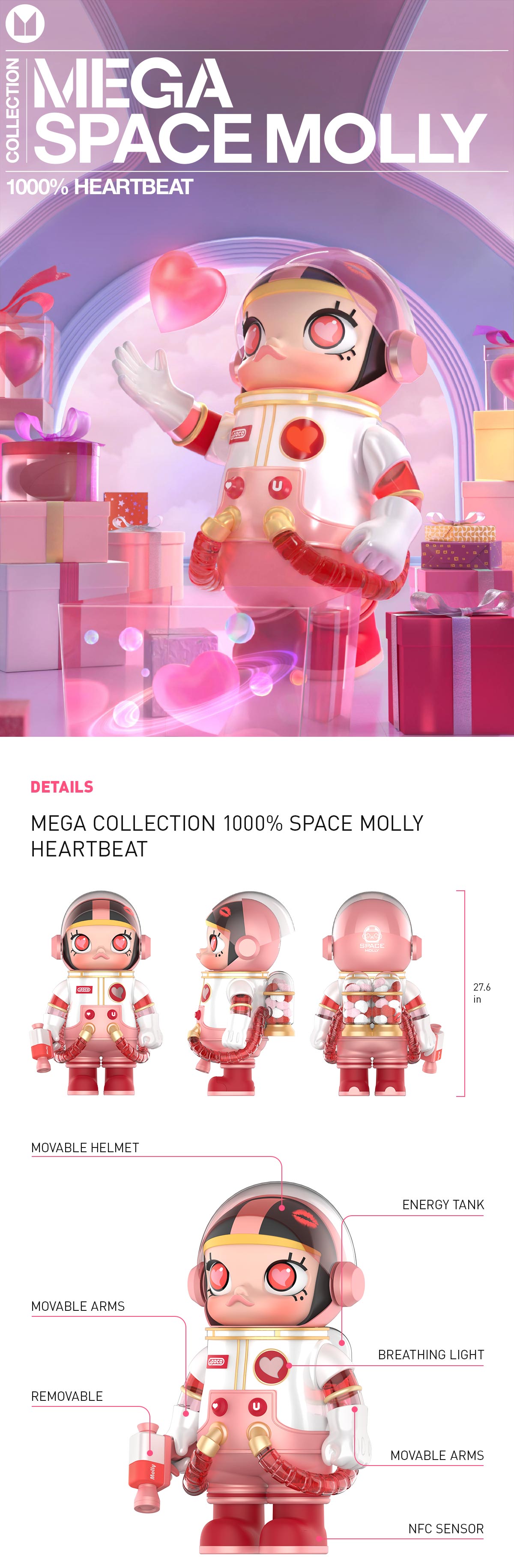 MEGA Collection 1000% SPACE MOLLY Heartbeat - Mega 1000% - POP