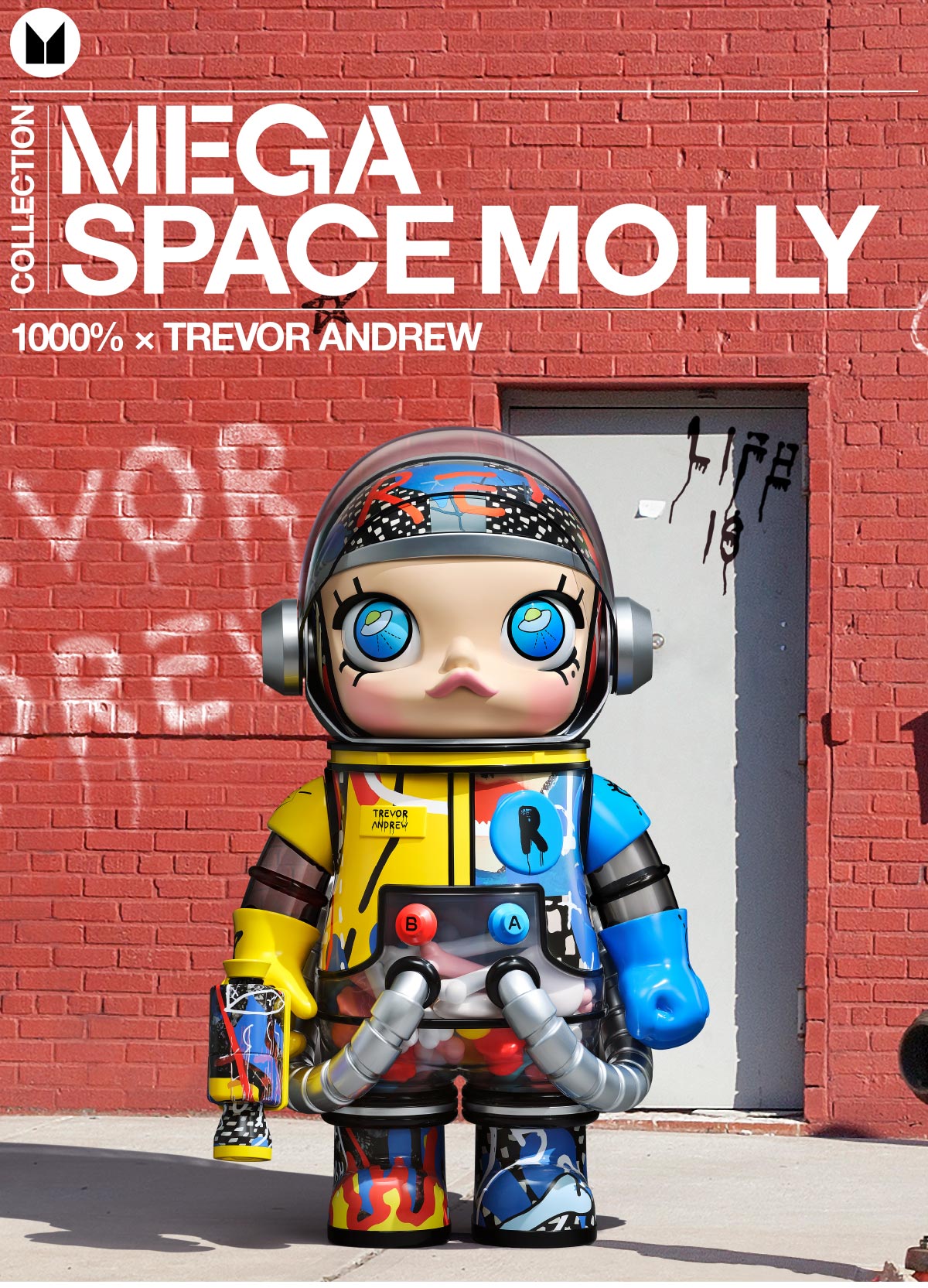 MEGA SPACE MOLLY 1000% Trevor Andrew - Mega 1000% - POP MART 