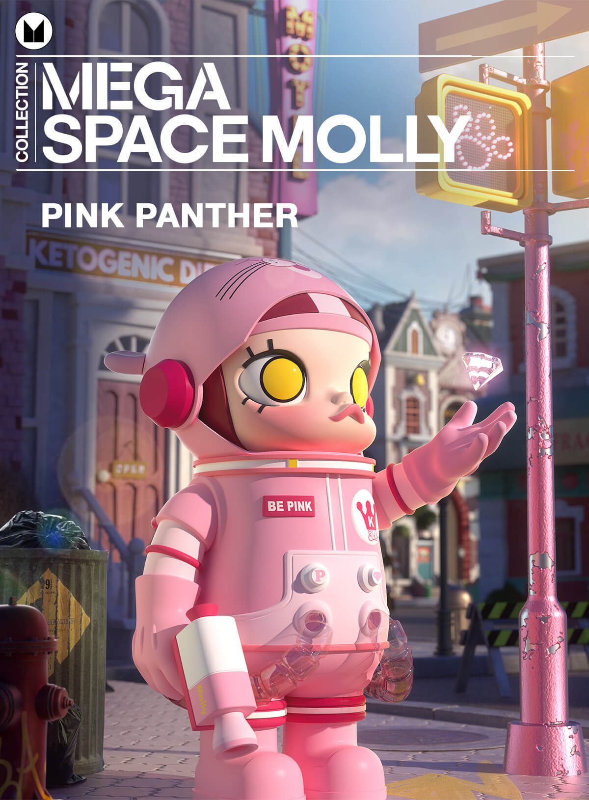 MEGA SPACE MOLLY 400% Pink Panther - MEGA 400% - POP MART (United