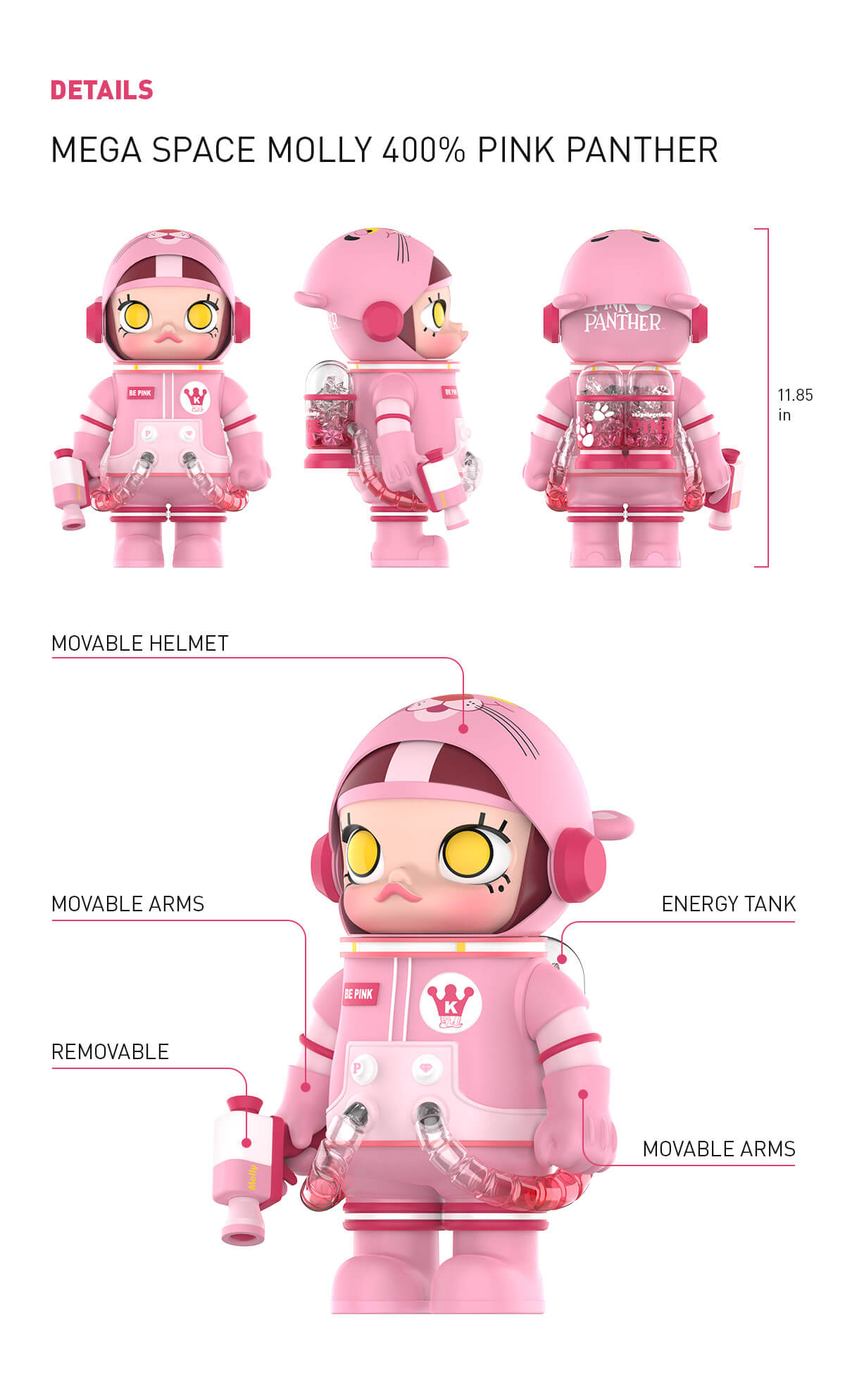 MEGA SPACE MOLLY 400% Pink Panther - MEGA 400% - POP MART (United