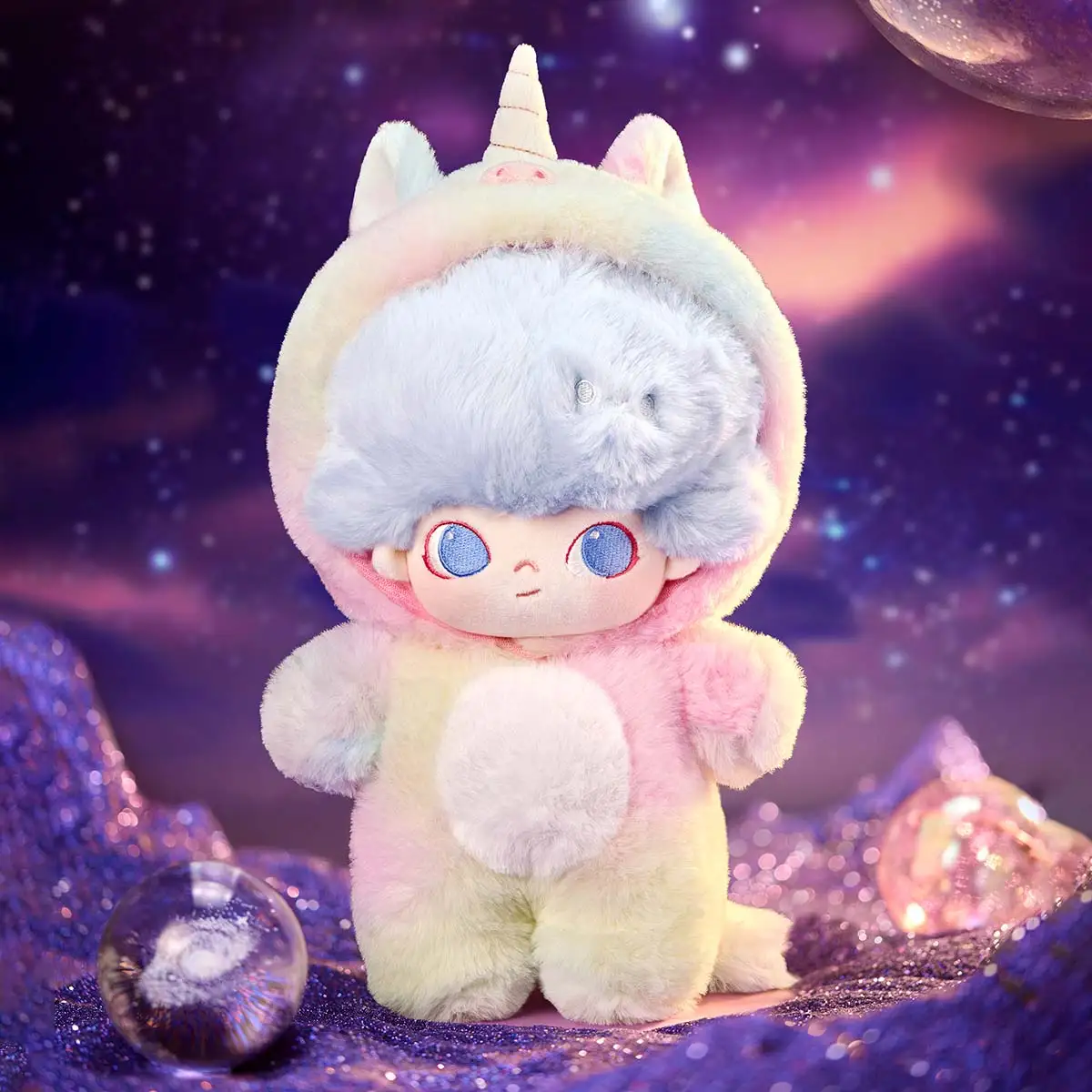 DIMOO – Colección “¡Nada de Dormir Esta Noche!”  Muñeco de Algodón 20cm ( Unicornio)
