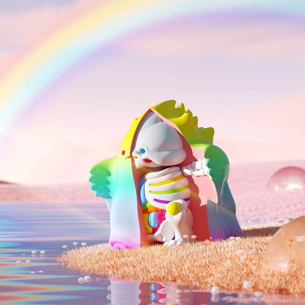 MEGA COLLECTION YUKI Rainbow 400% - POP MART (United States)