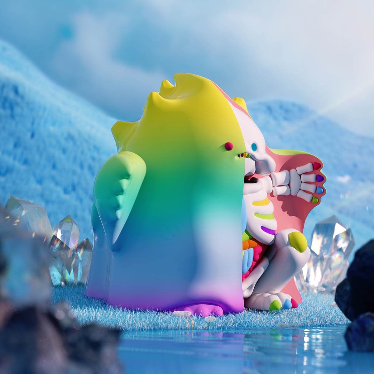 yuki＊mama MEGA COLLECTION YUKI Rainbow 400% - POP MART (United States)